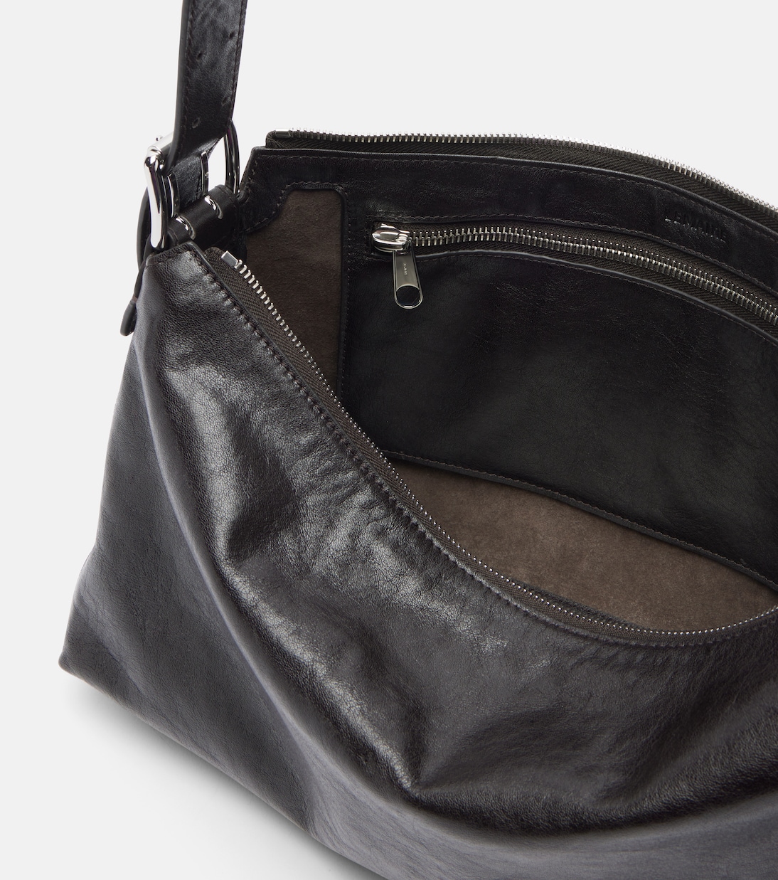 Belted leather shoulder bag | Lemaire