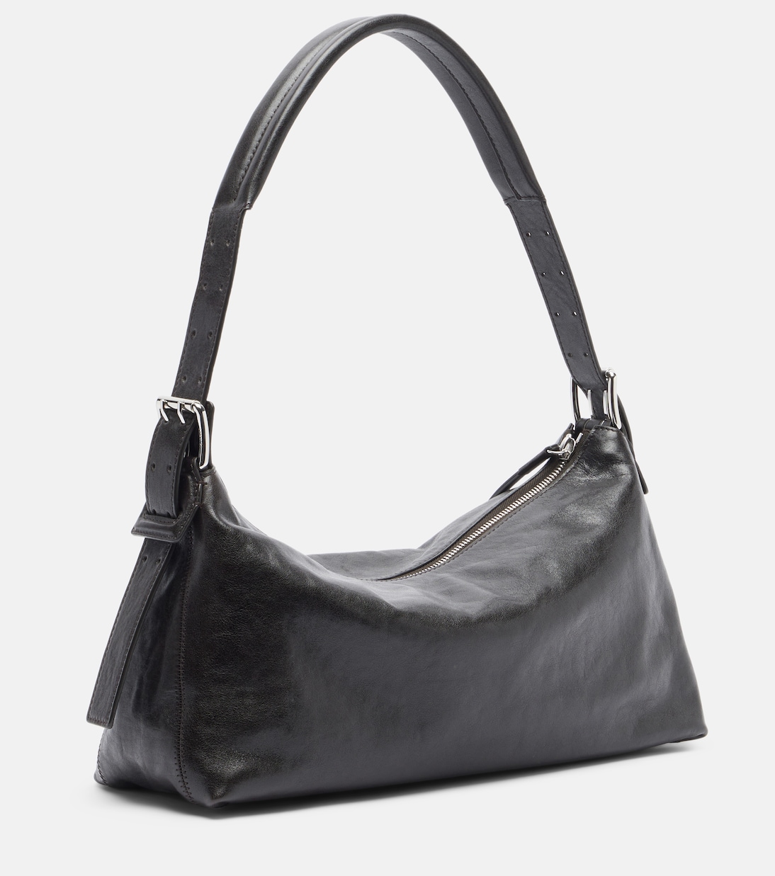 Belted leather shoulder bag | Lemaire