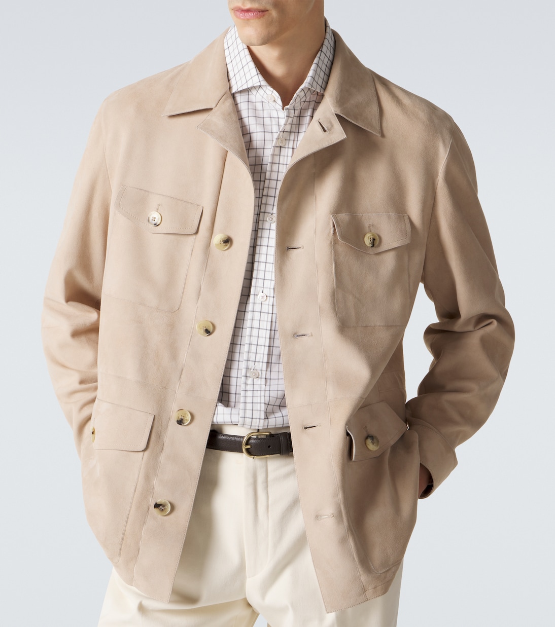 Suede field jacket | Canali