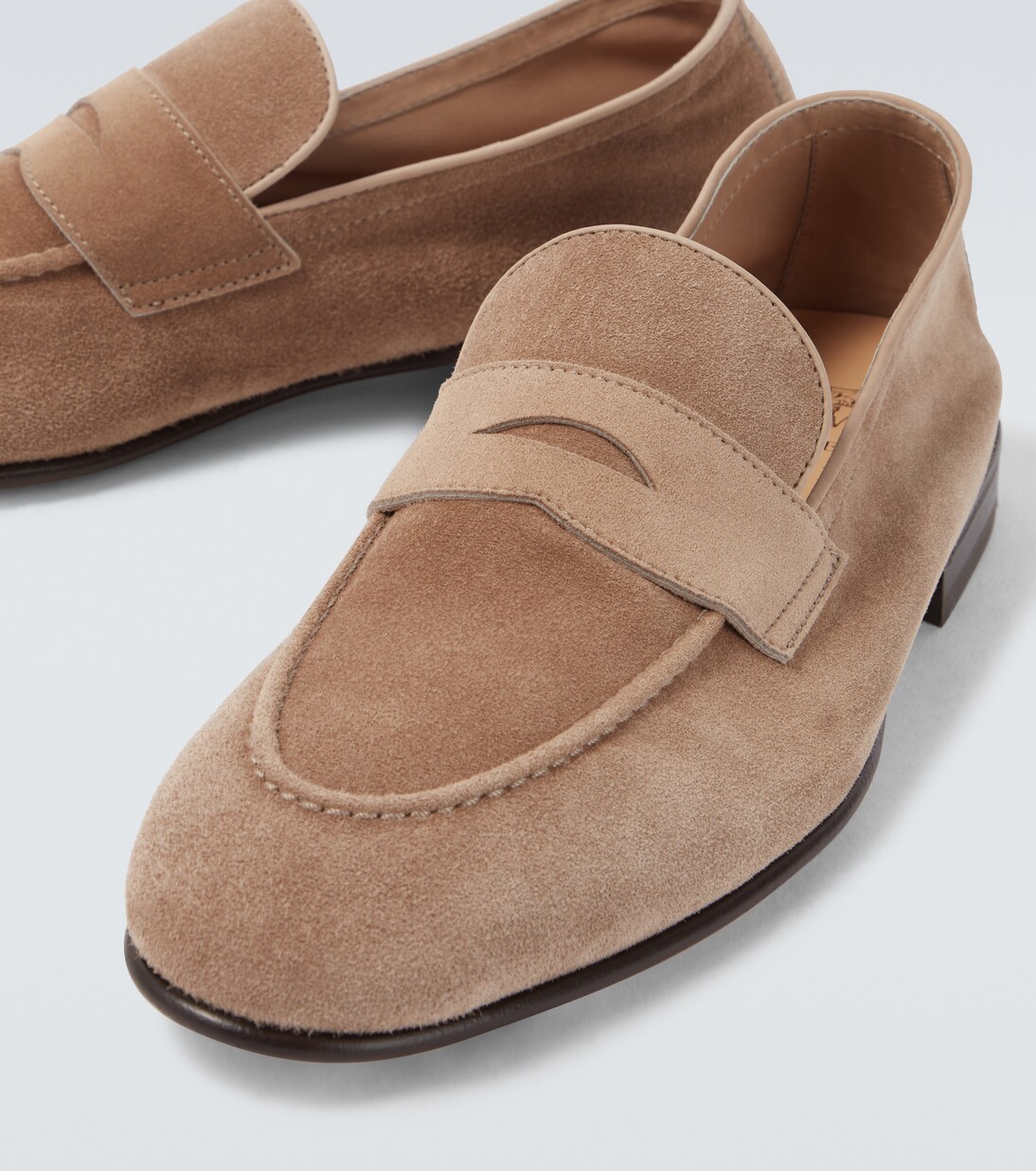 Suede penny loafers | Brunello Cucinelli