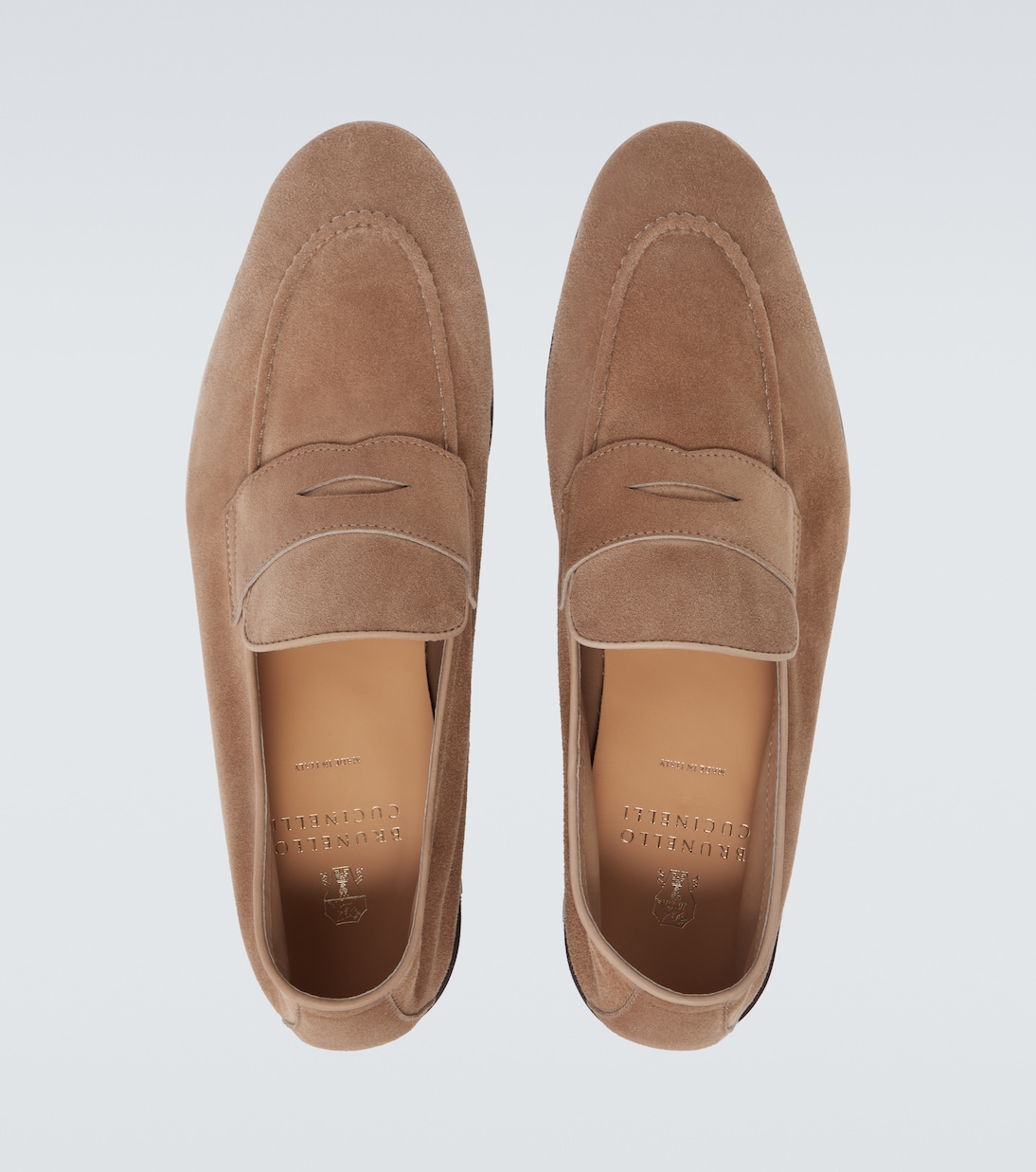 Suede penny loafers | Brunello Cucinelli
