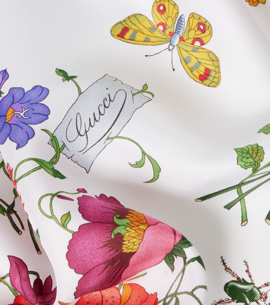 Printed silk twill scarf | Gucci