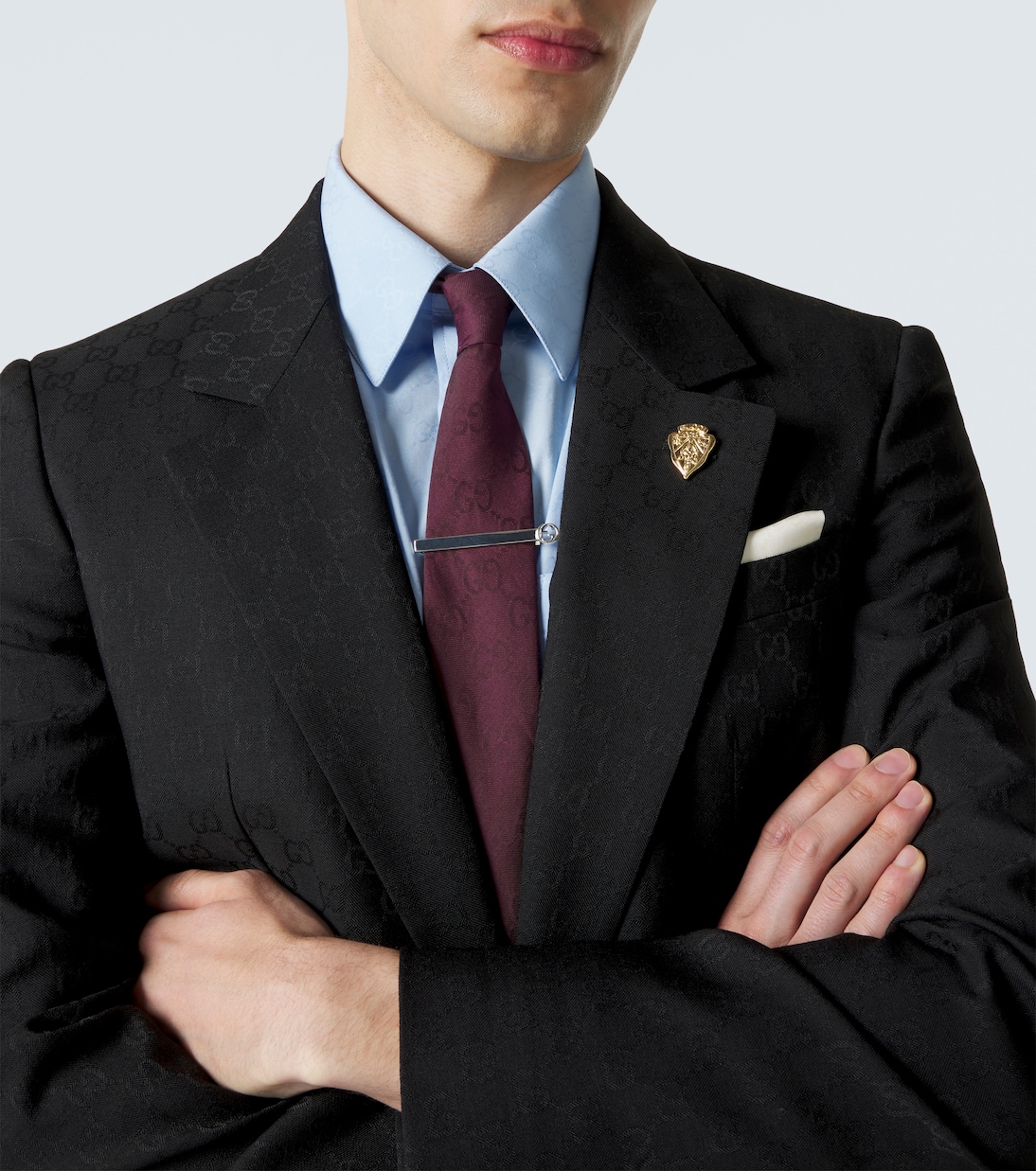 GG cotton and silk pocket square | Gucci