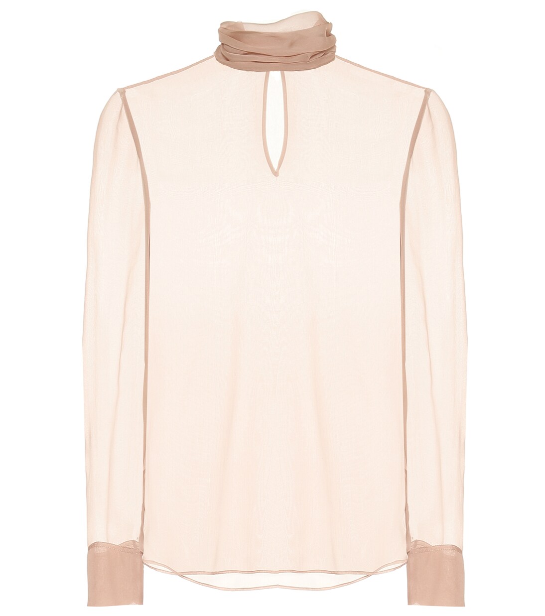 Valentino silk chiffon turtleneck top | Valentino