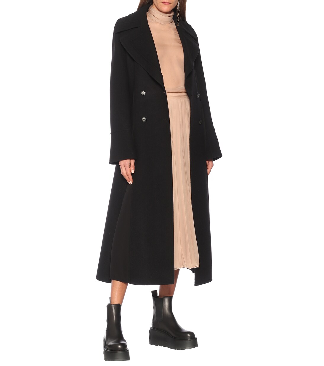 Valentino silk chiffon turtleneck top | Valentino