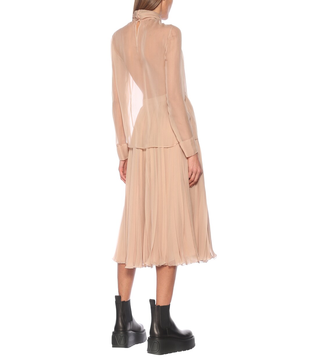 Valentino silk chiffon turtleneck top | Valentino