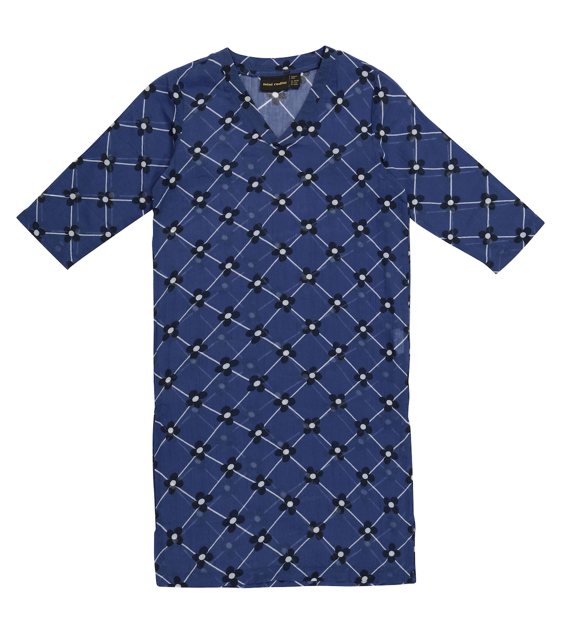 Kleid Flower Check aus Baumwolle | Mini Rodini