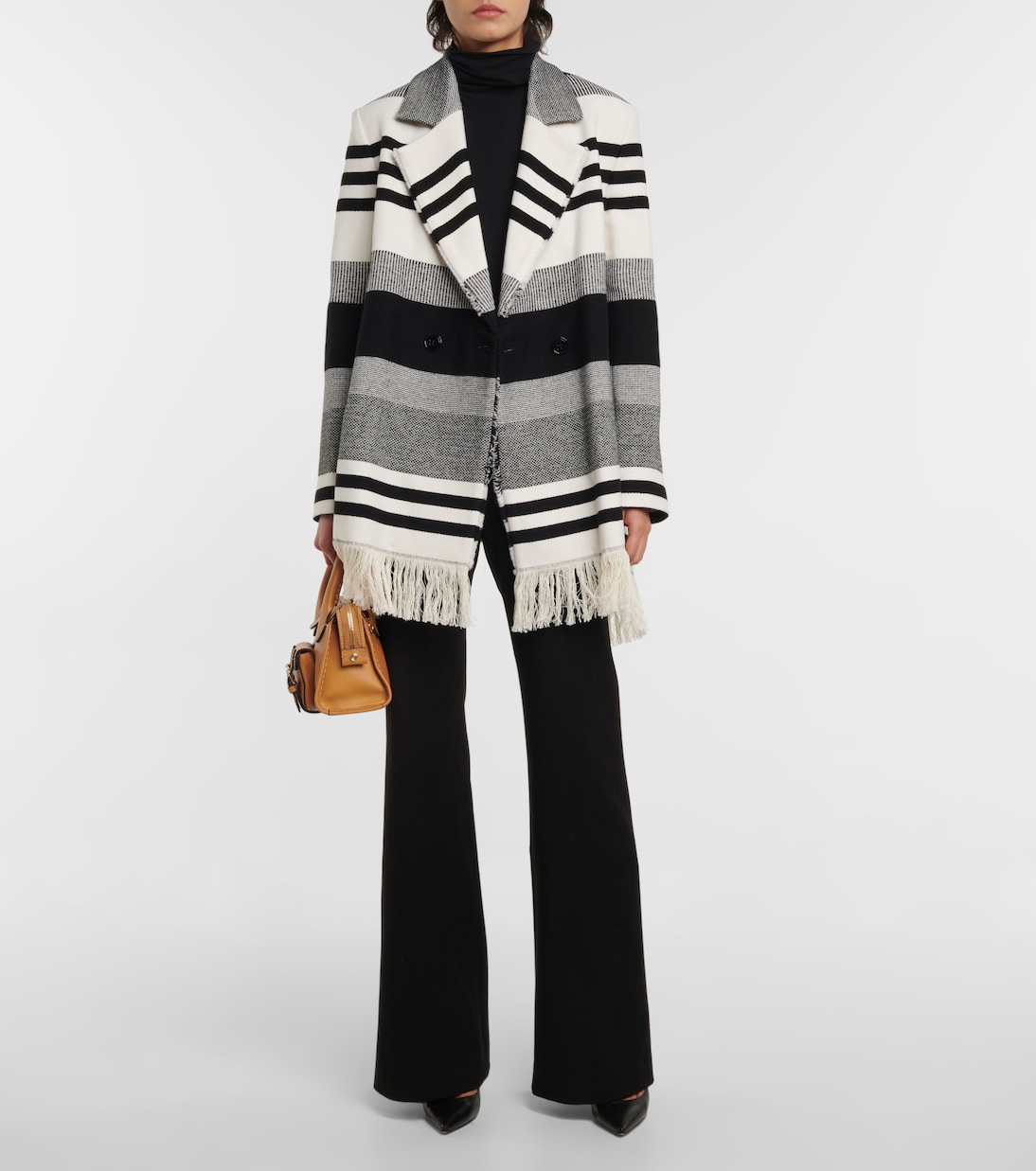Striped Luxury cotton and wool jacket | Dorothee Schumacher