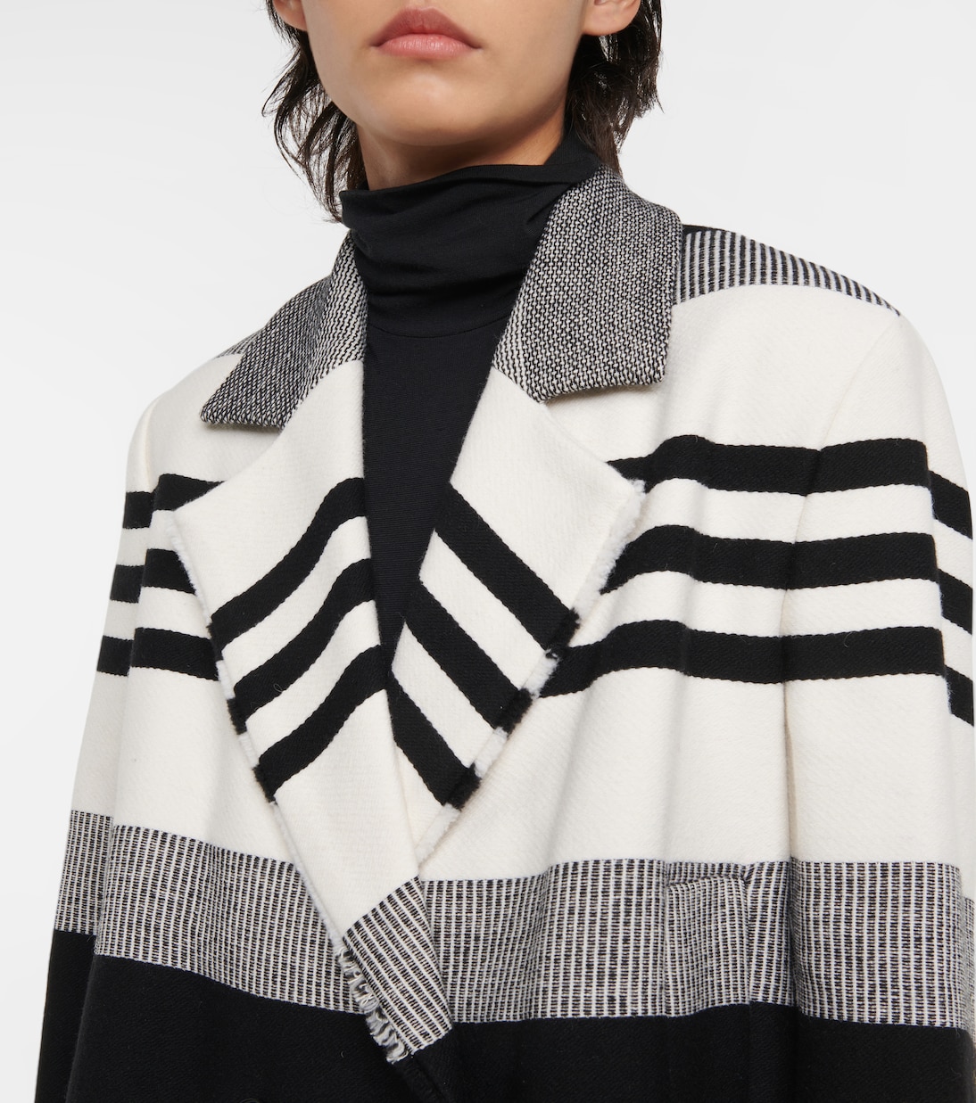 Striped Luxury cotton and wool jacket | Dorothee Schumacher