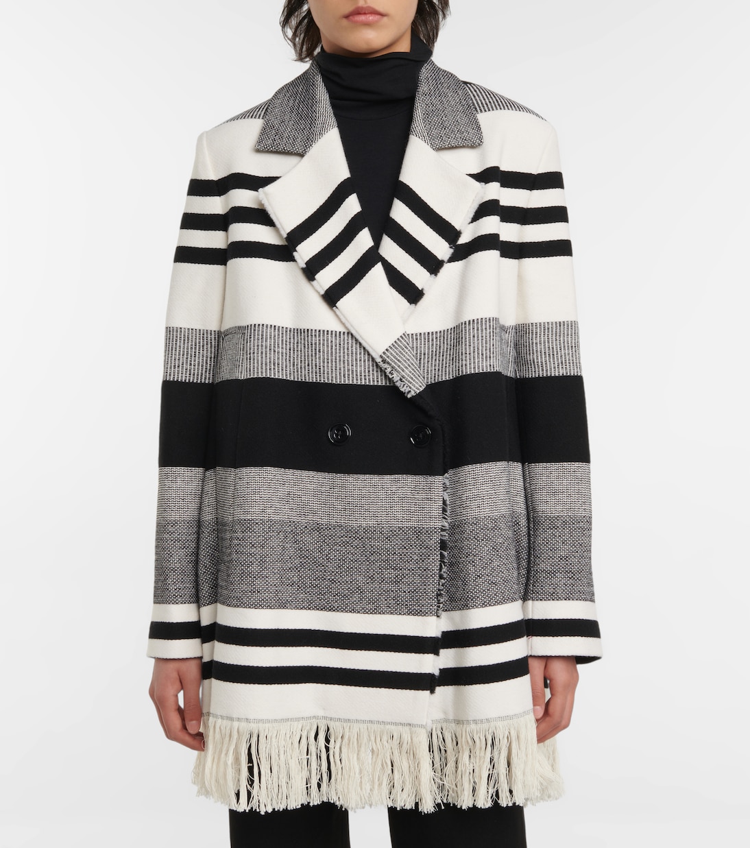 Striped Luxury cotton and wool jacket | Dorothee Schumacher