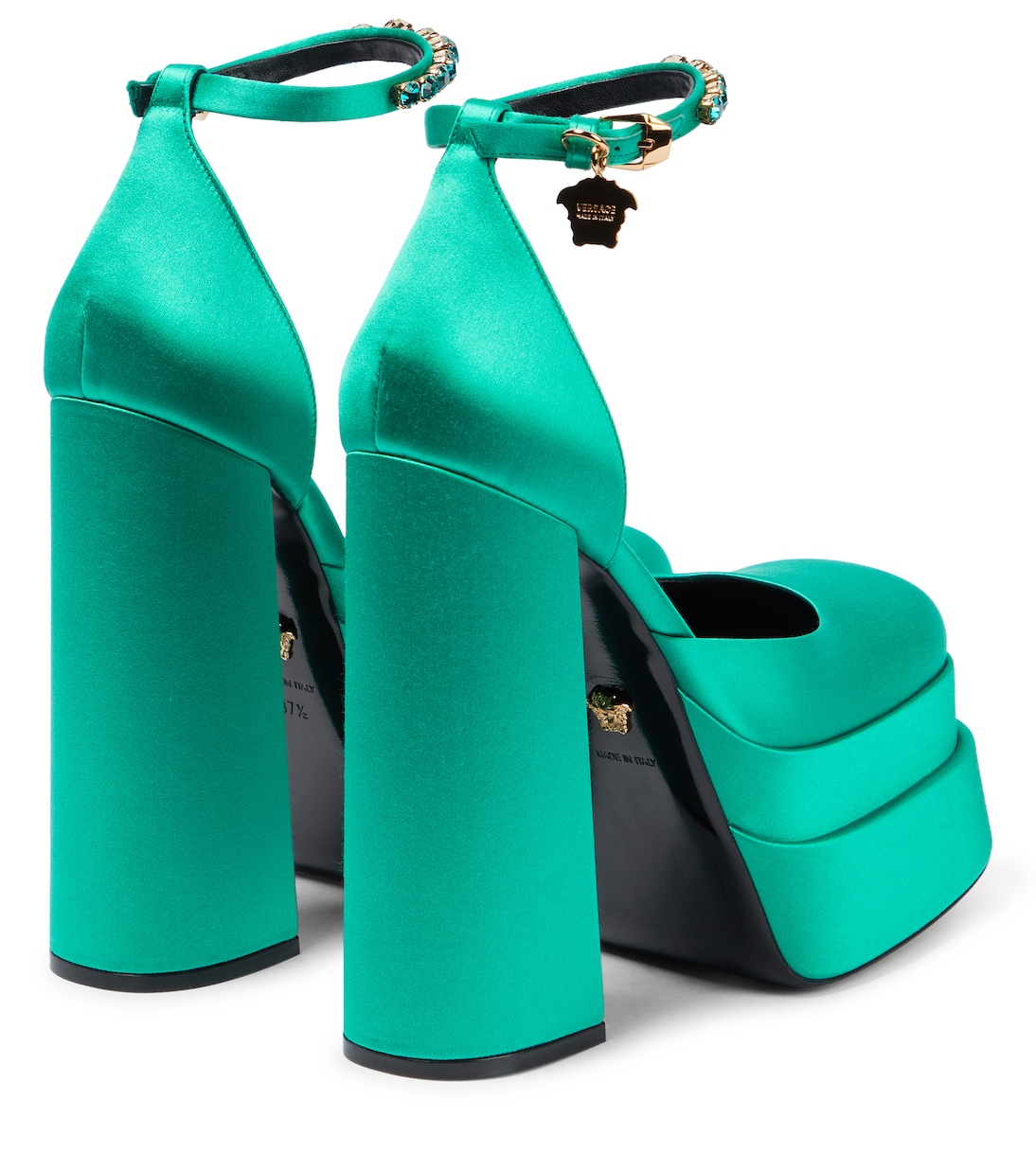 Escarpins Medusa Aevitas à plateau en satin | Versace