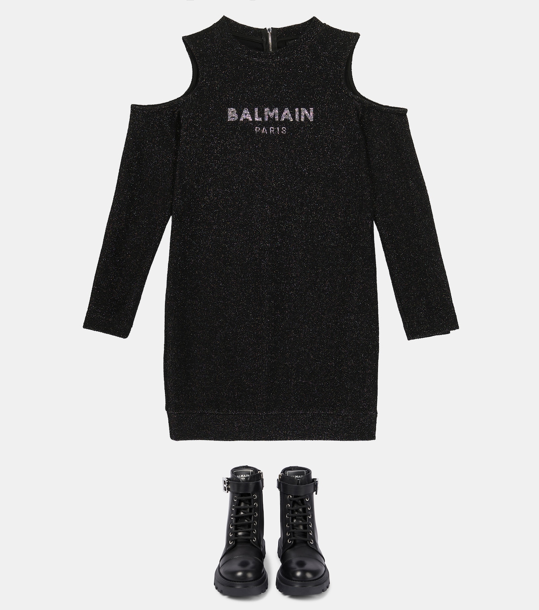 Verziertes Kleid aus Jersey | Balmain Kids
