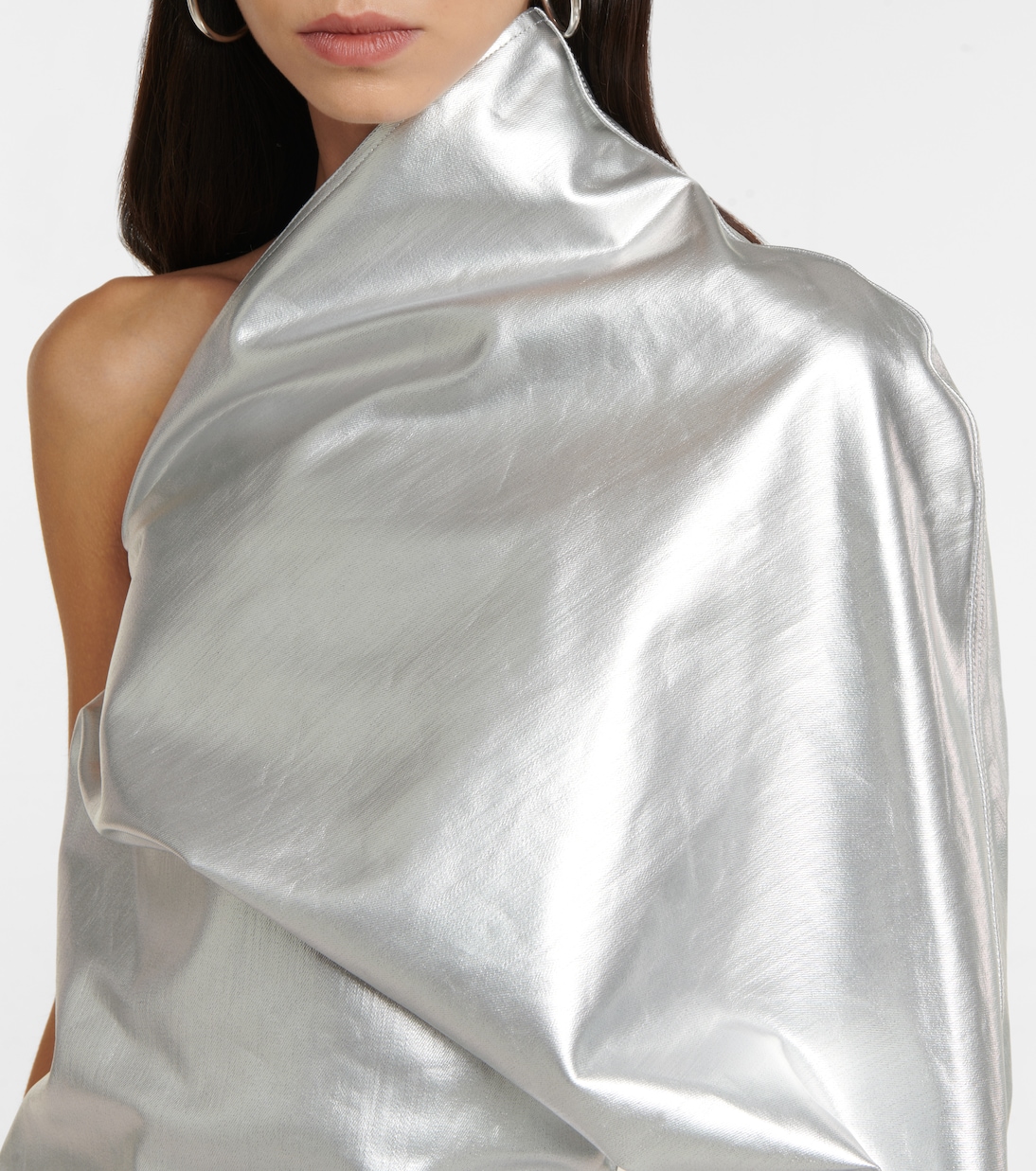 Coated one-shoulder minidress | Rick Owens