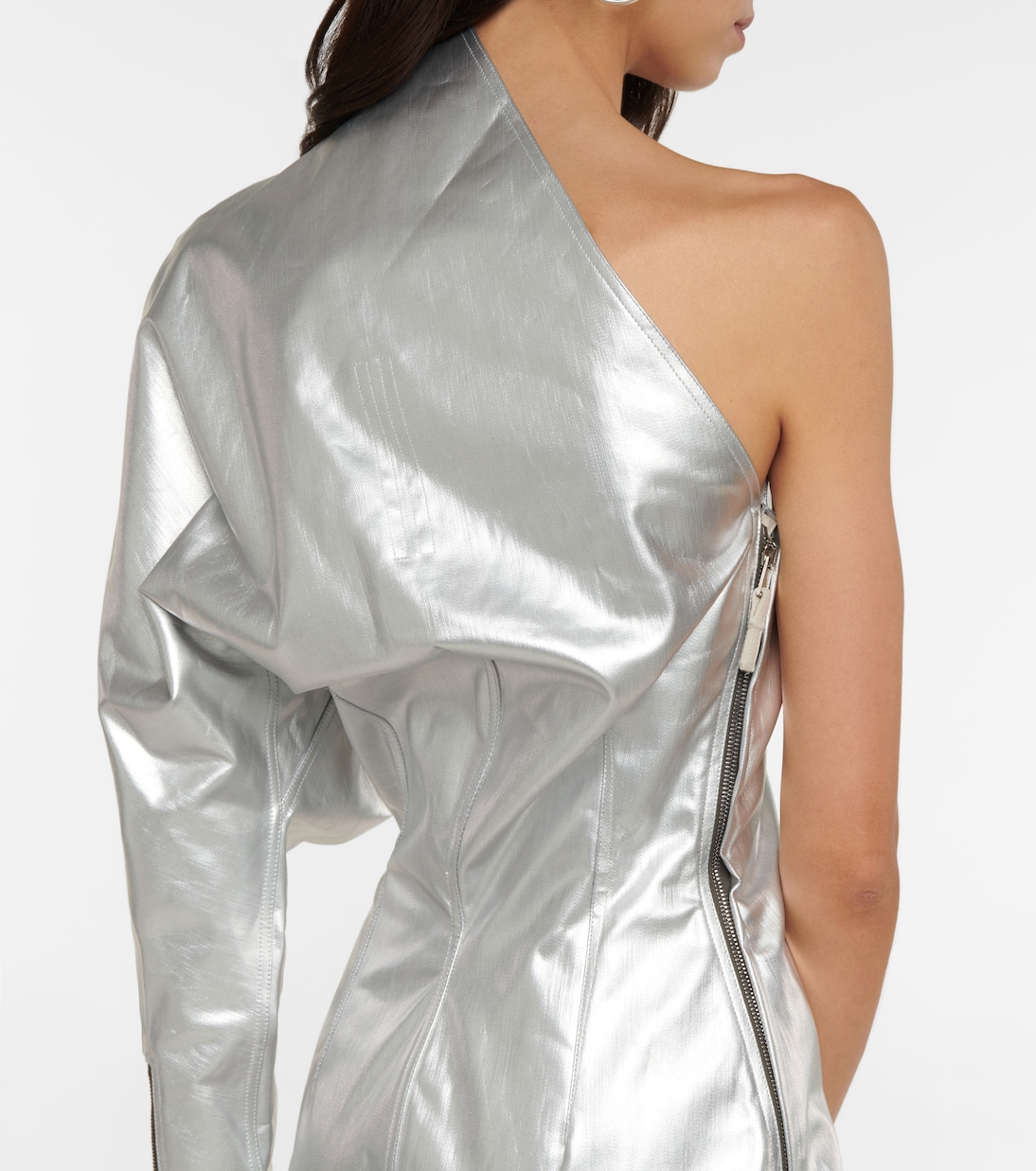 Coated one-shoulder minidress | Rick Owens