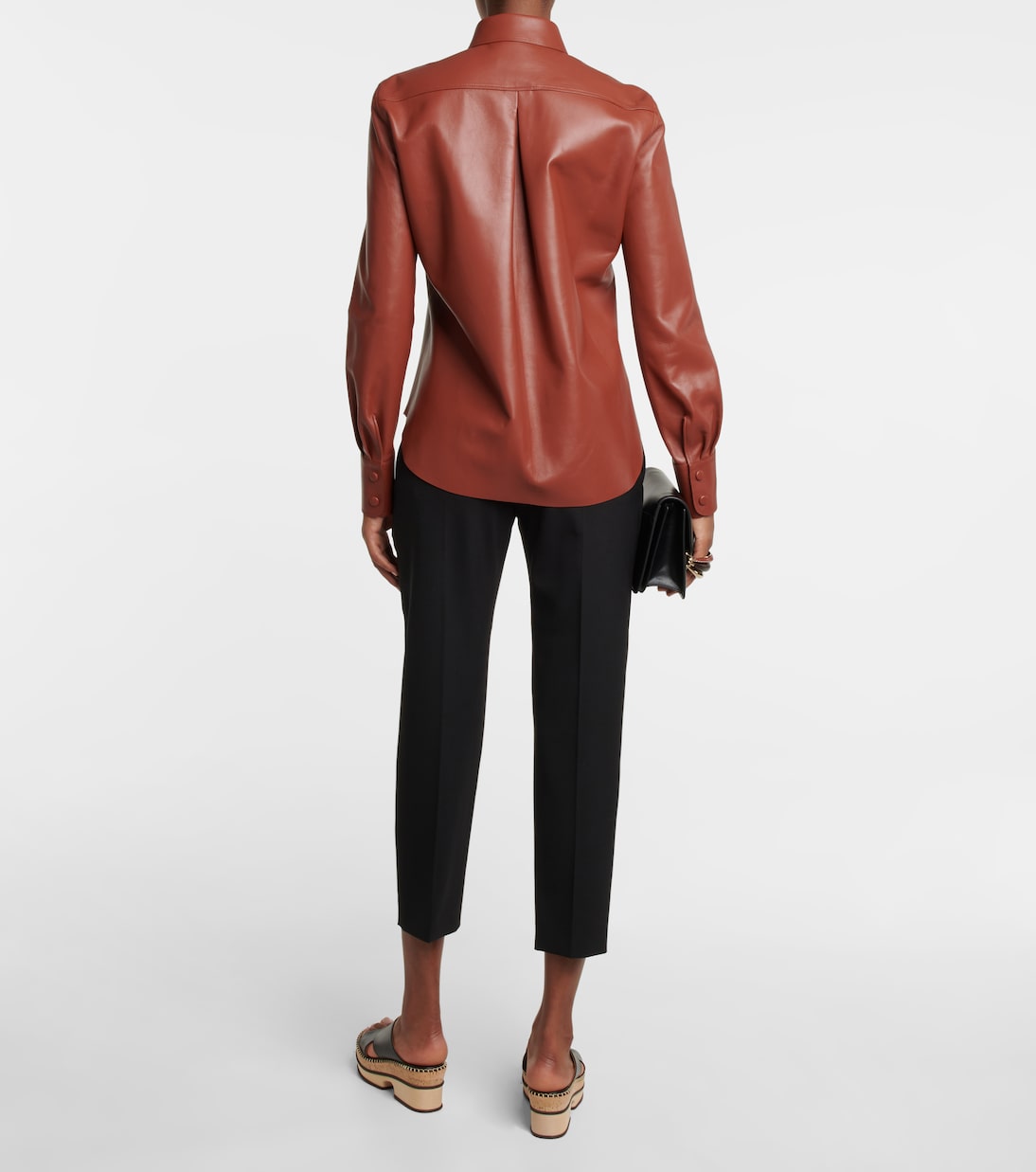 Laser-cut leather shirt | Chloé