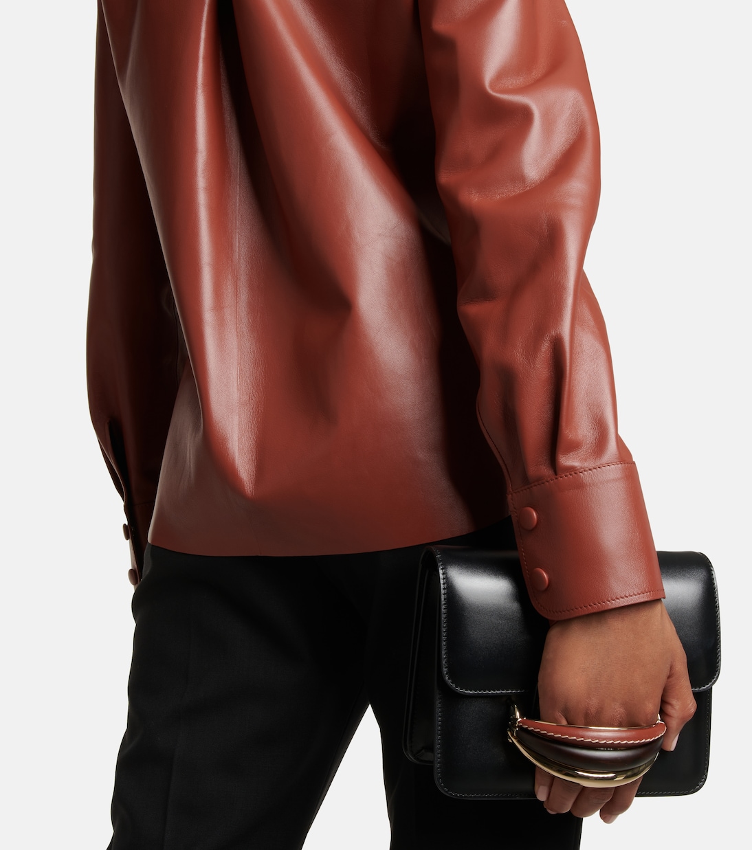 Laser-cut leather shirt | Chloé