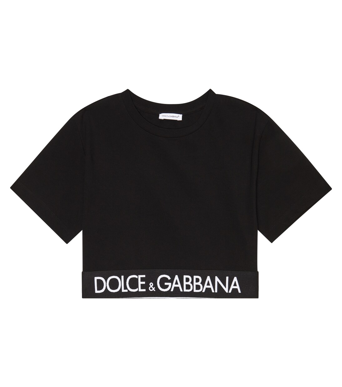 T-shirt en coton mélangé à logo | Dolce&Gabbana Kids