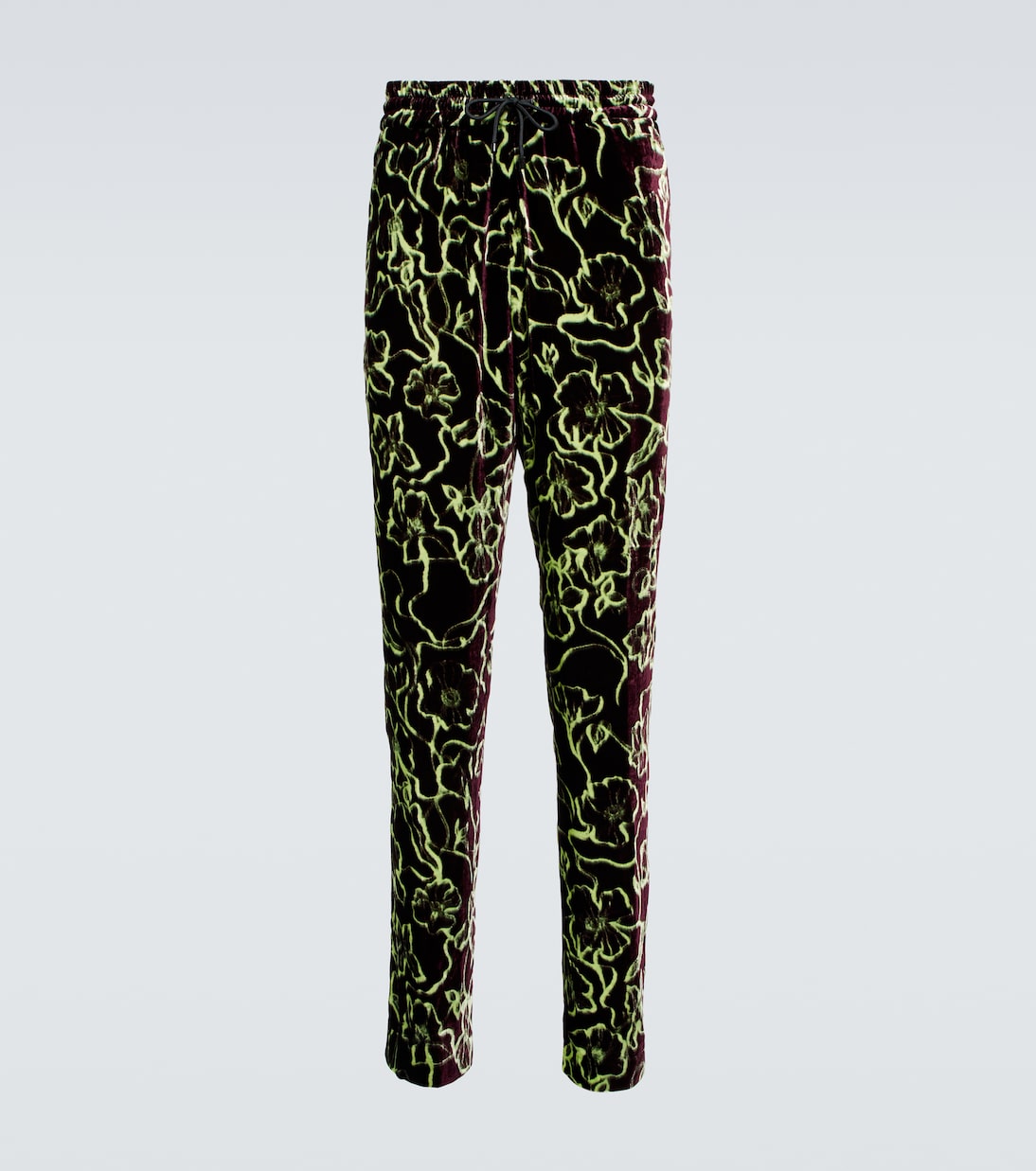 Pantaloni in misto seta con stampa | Dries Van Noten
