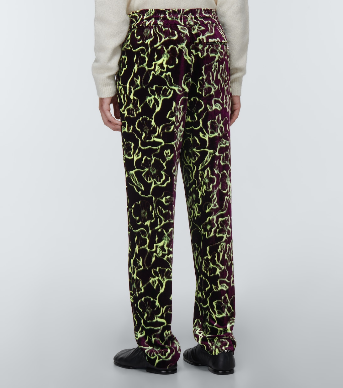 Pantaloni in misto seta con stampa | Dries Van Noten