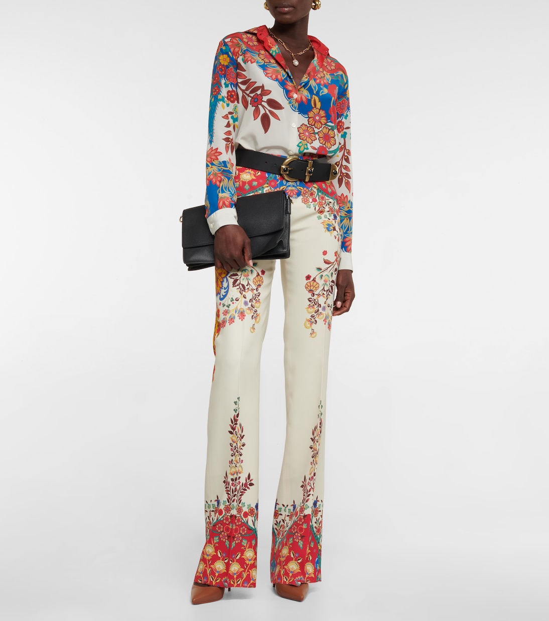 Pantalon imprimé à taille haute | Etro
