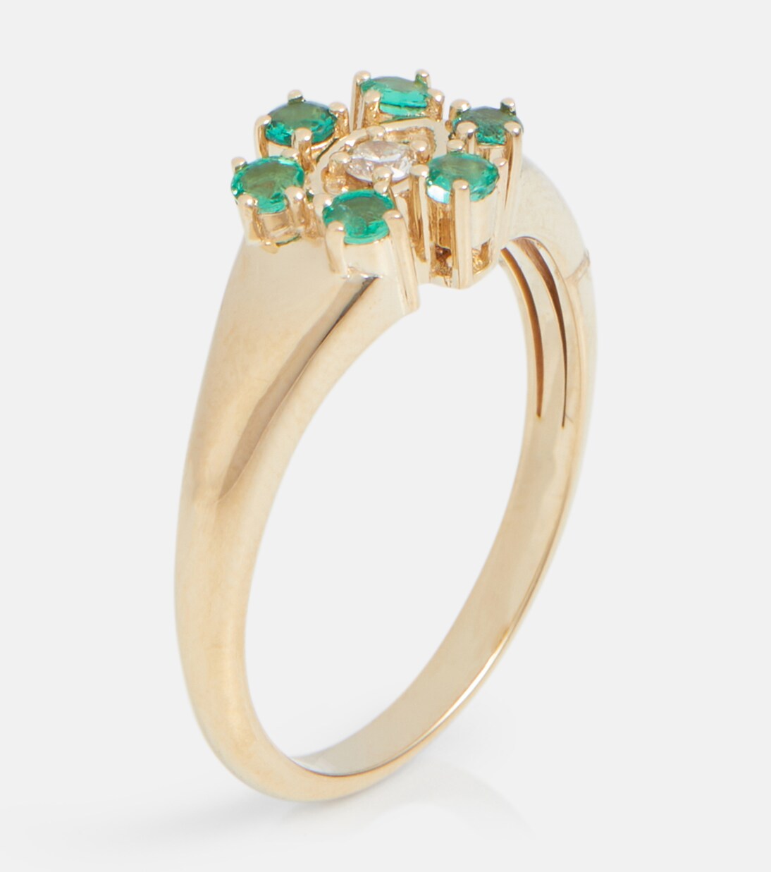 Anello sigillo in oro 14kt SYDNEY EVAN con dettagli diamantati per uno stile giovane e raffinato