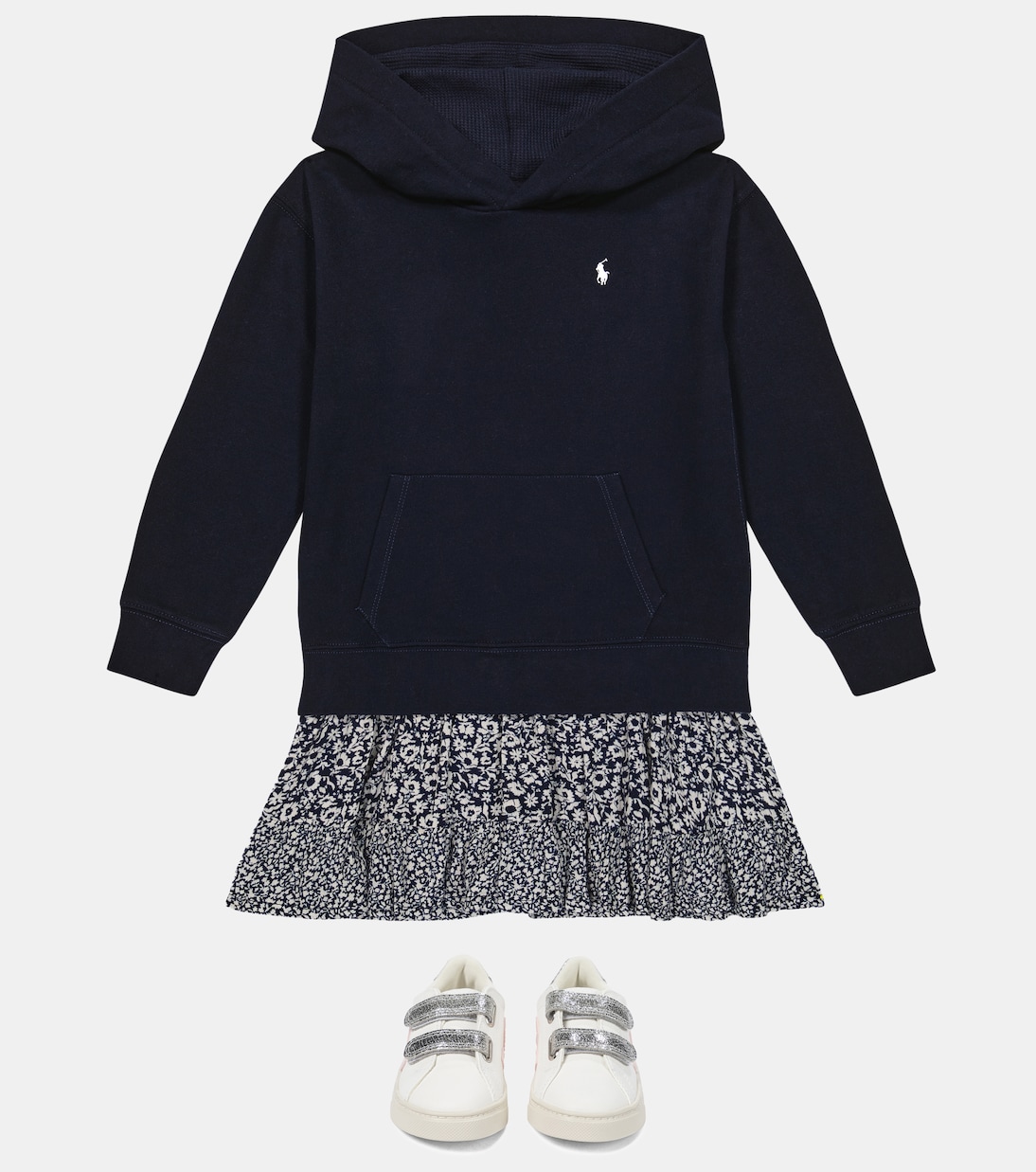Abito in misto cotone con cappuccio | Polo Ralph Lauren Kids