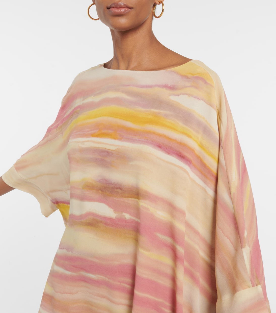 Cillia printed silk georgette kaftan | Loro Piana