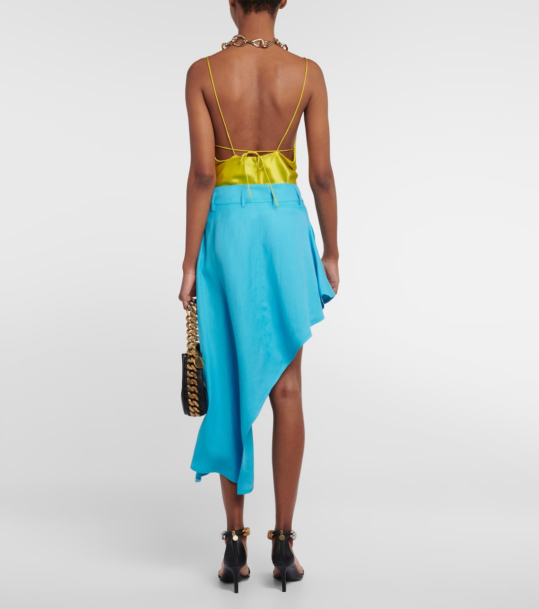 Minifalda asimétrica de sarga | Stella McCartney