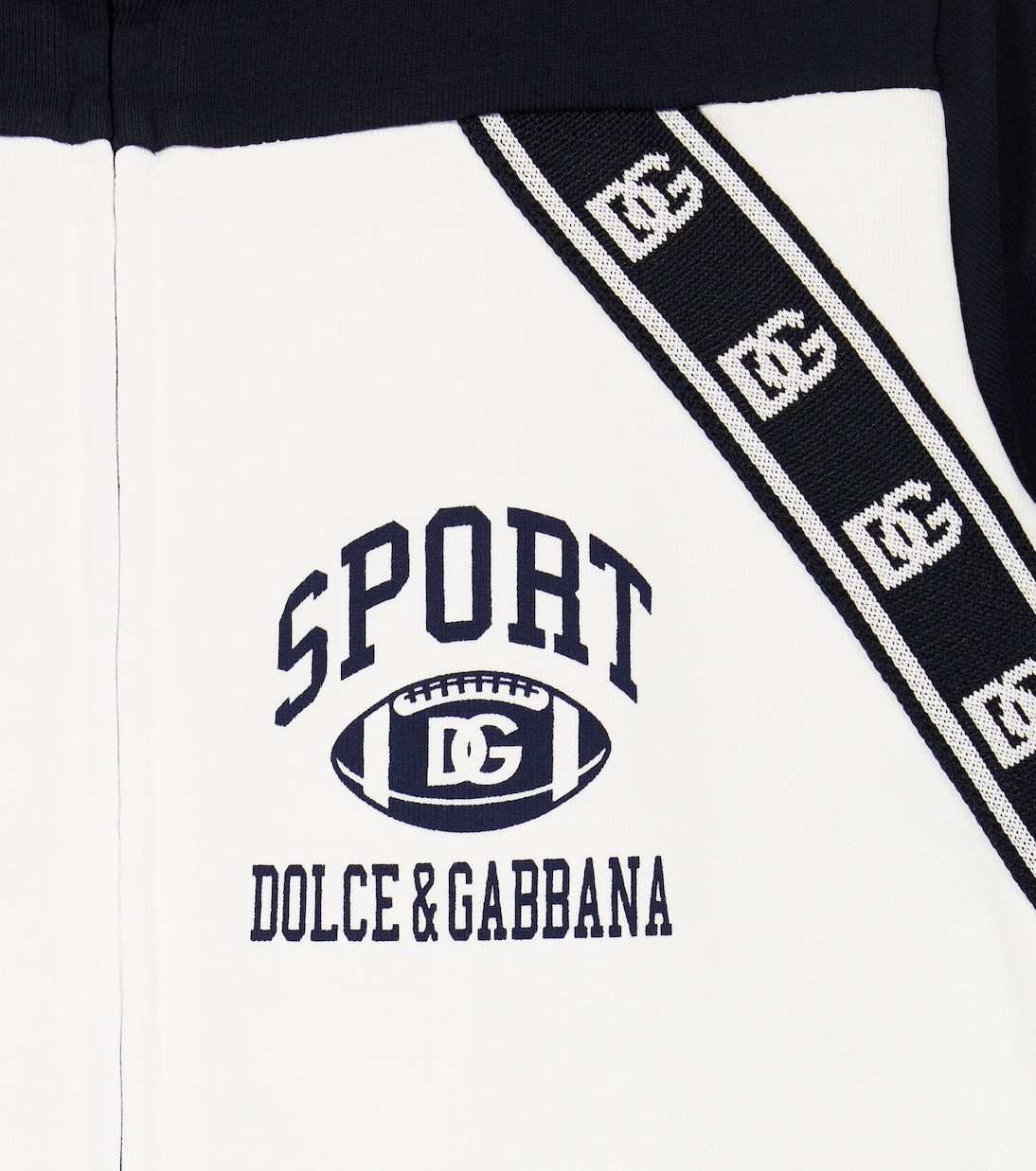 Logo zipped cotton track jacket | Dolce&Gabbana Kids
