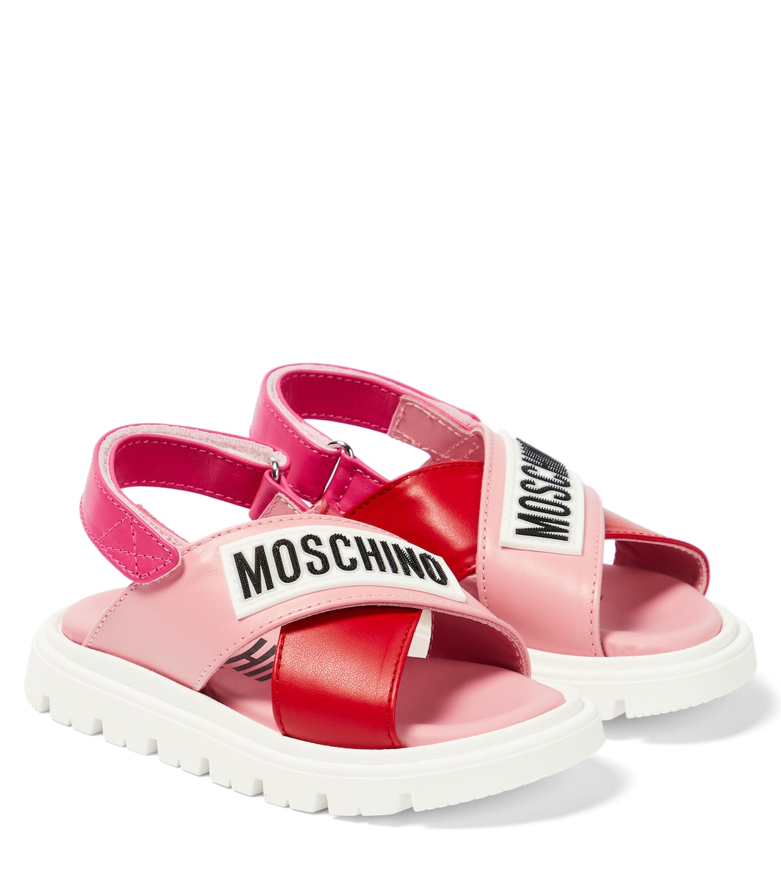 Sandali in pelle con logo | Moschino Kids