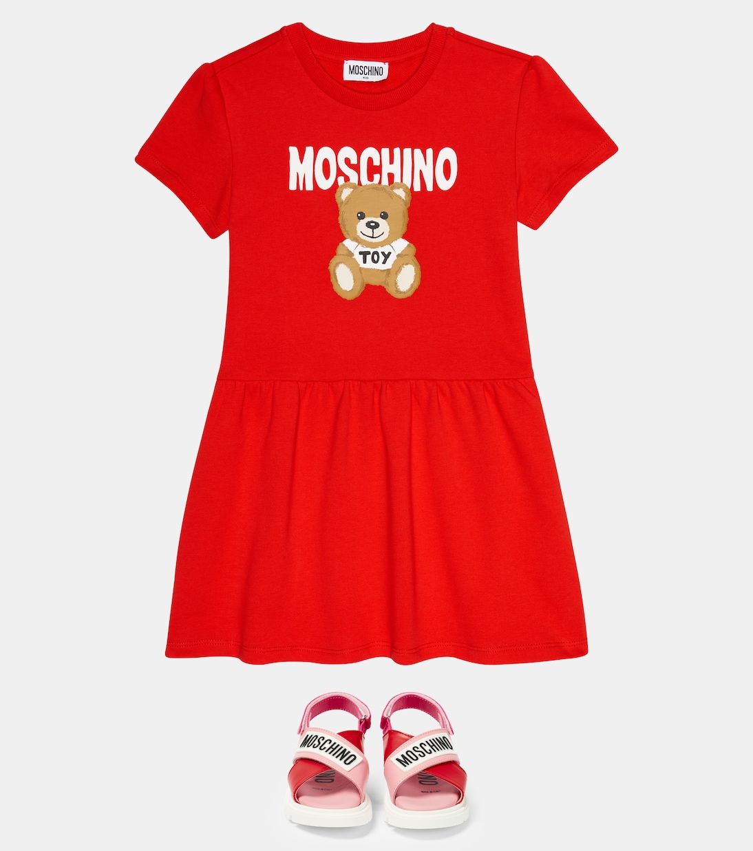 Sandali in pelle con logo | Moschino Kids