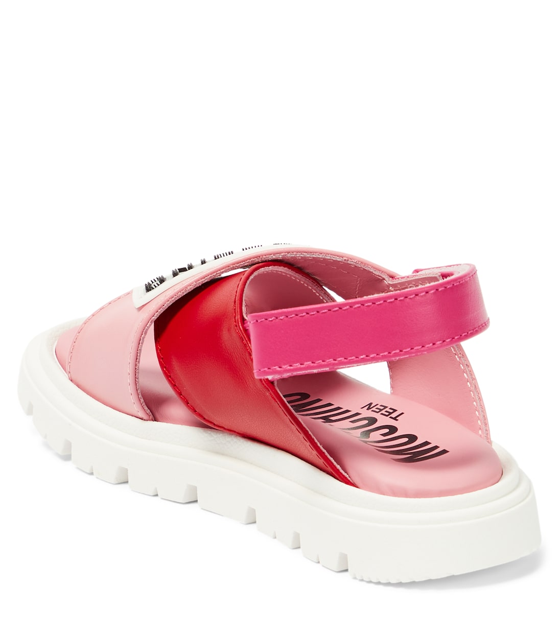 Sandali in pelle con logo | Moschino Kids