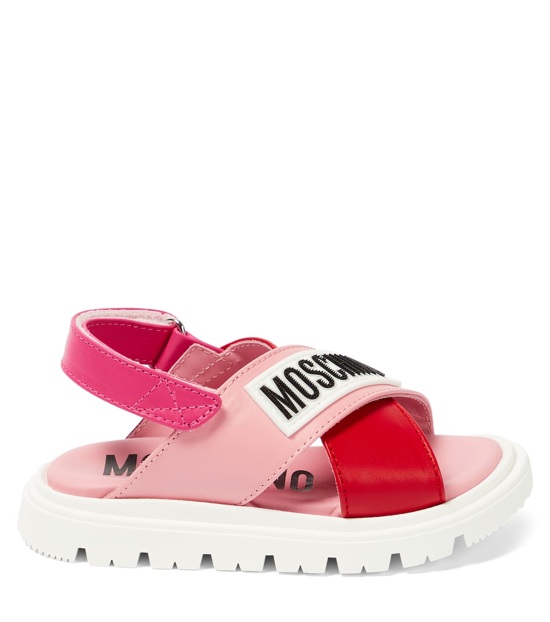 Sandali in pelle con logo | Moschino Kids
