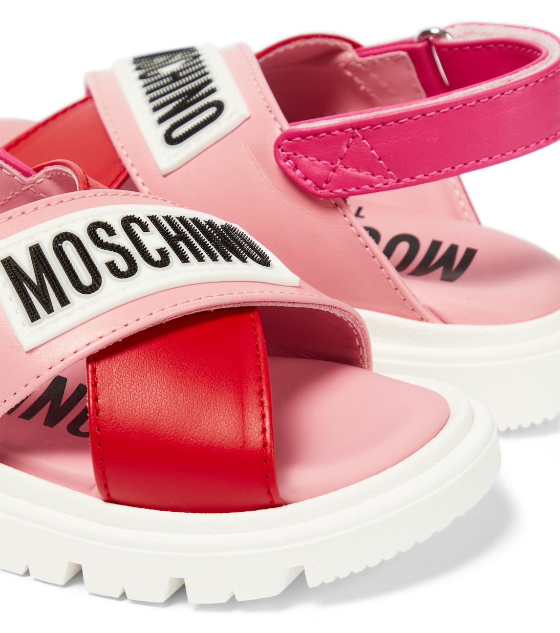 Sandali in pelle con logo | Moschino Kids
