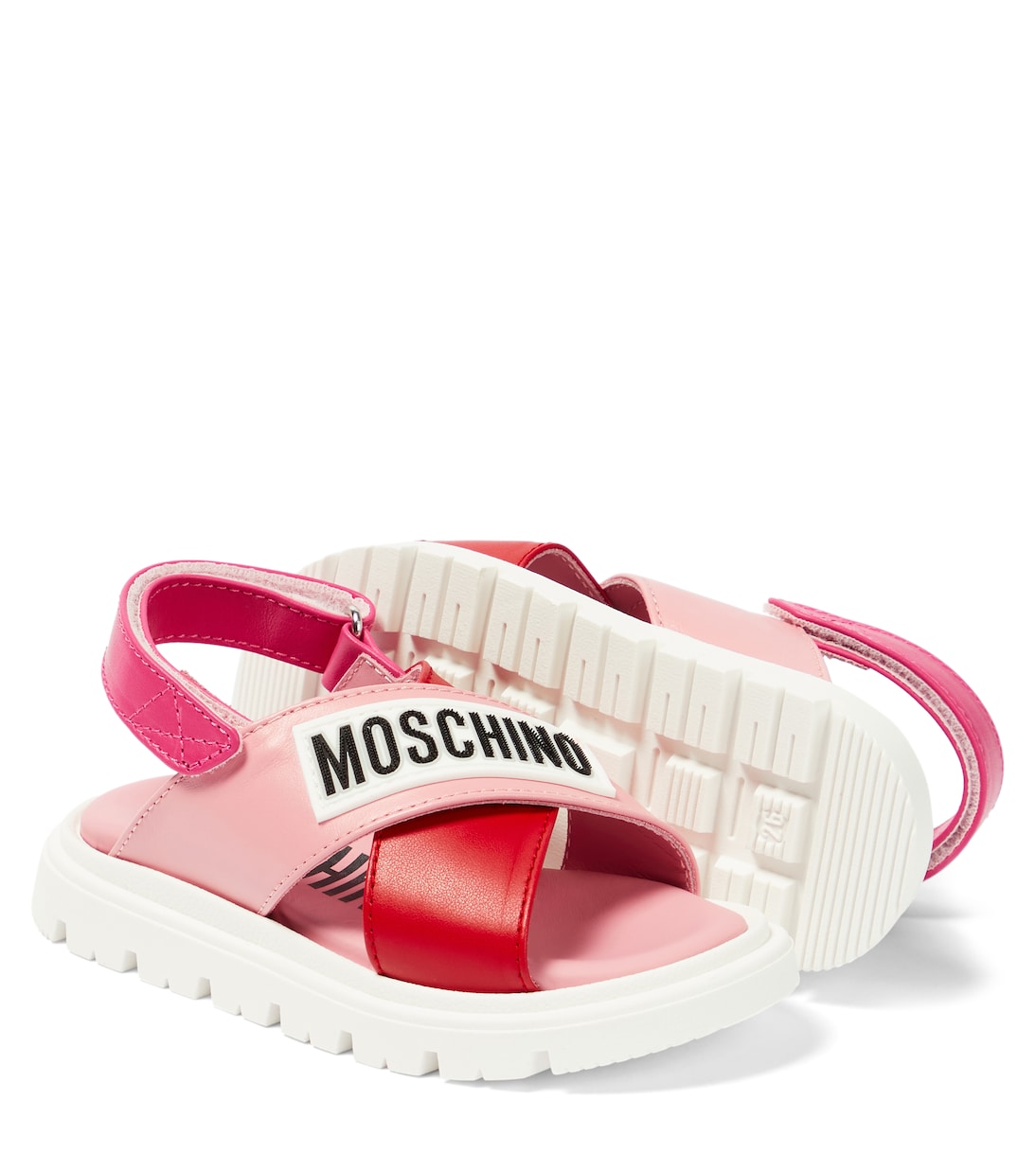 Sandali in pelle con logo | Moschino Kids