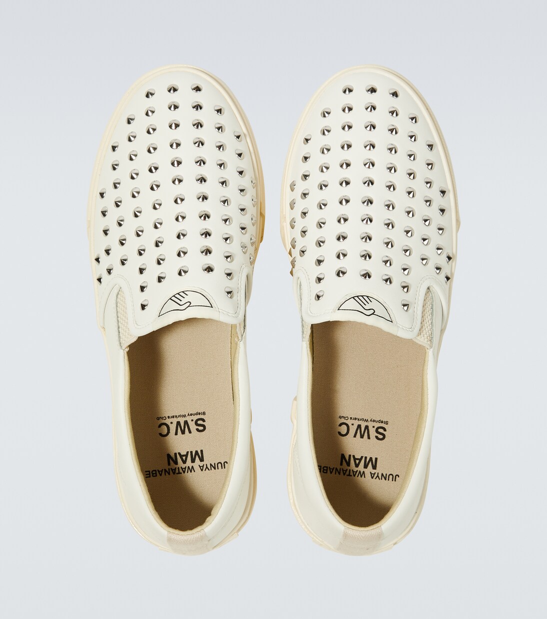 x Stepney Workers Club leather sneakers in white - Junya