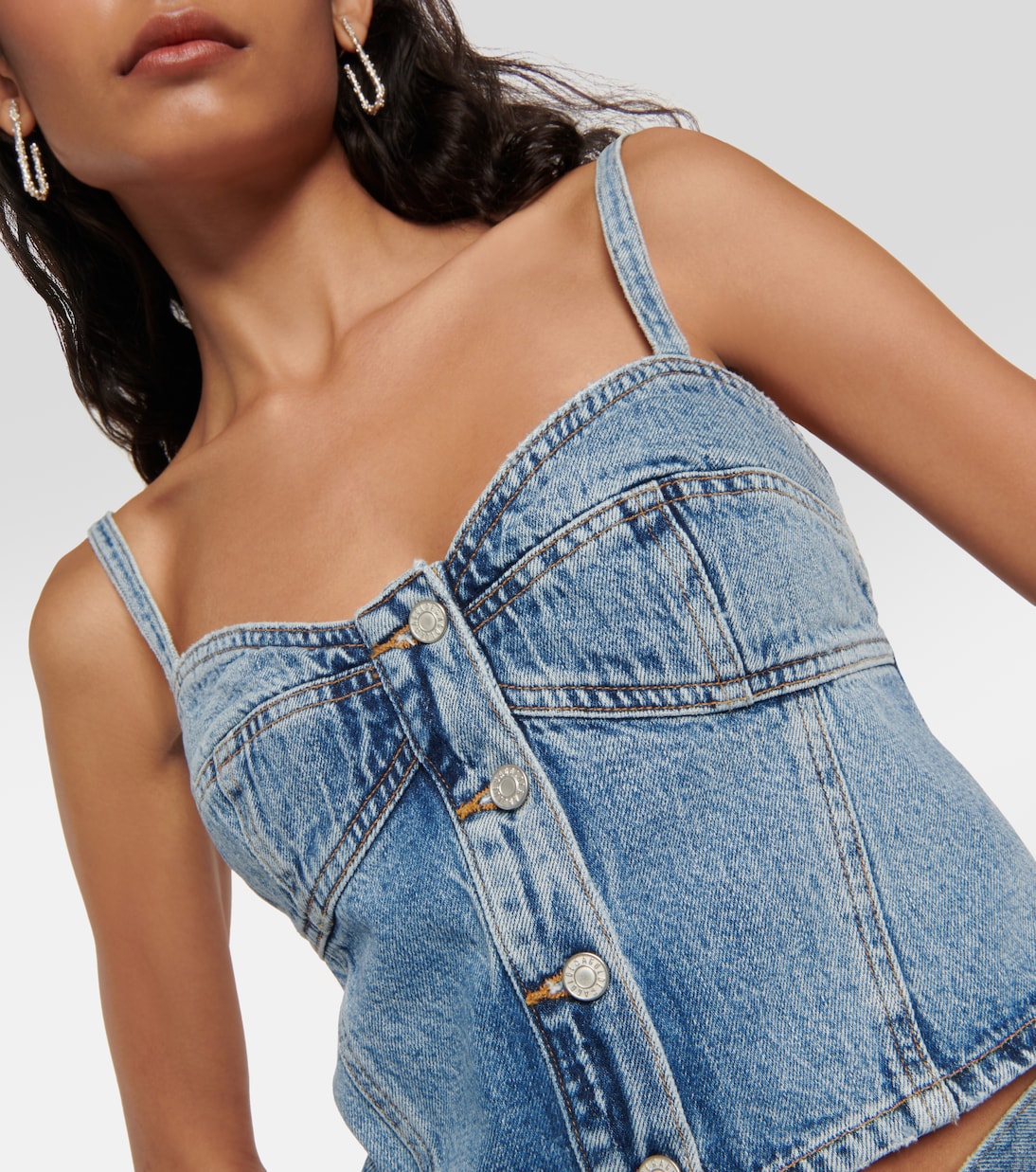 Lola denim crop top | Agolde