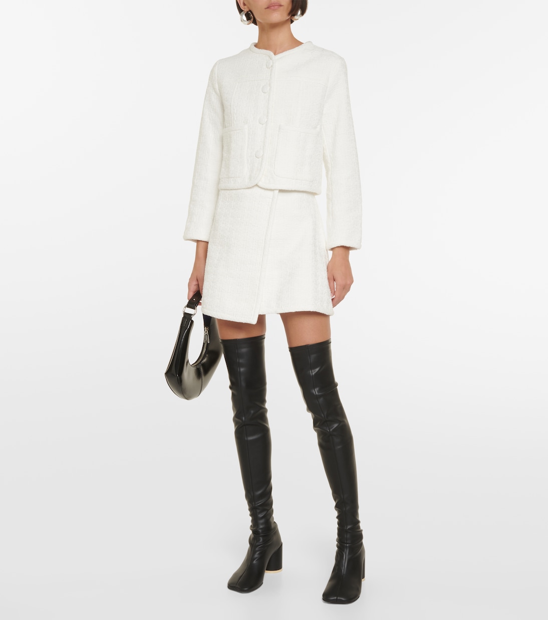 Veste raccourcie White Label en tweed | Proenza Schouler