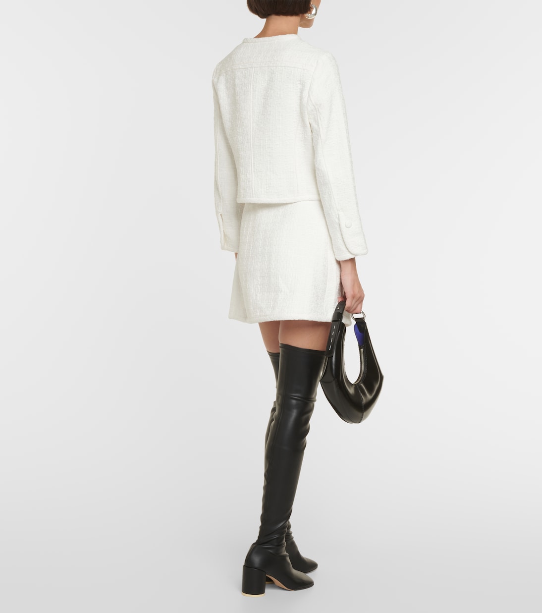 Veste raccourcie White Label en tweed | Proenza Schouler