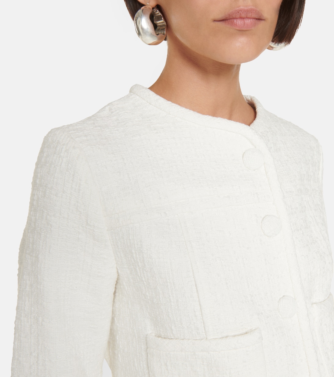 Veste raccourcie White Label en tweed | Proenza Schouler