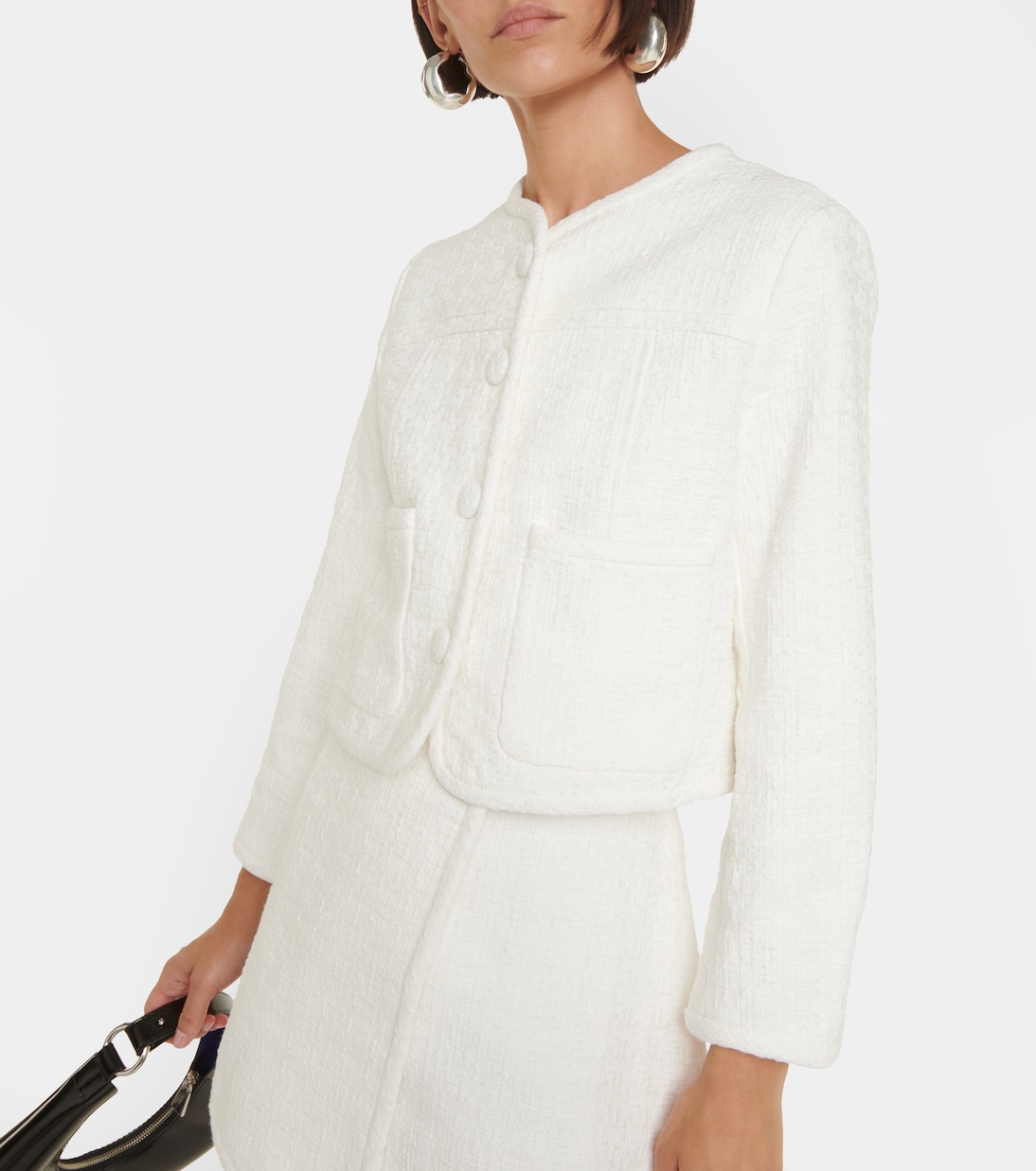 Veste raccourcie White Label en tweed | Proenza Schouler