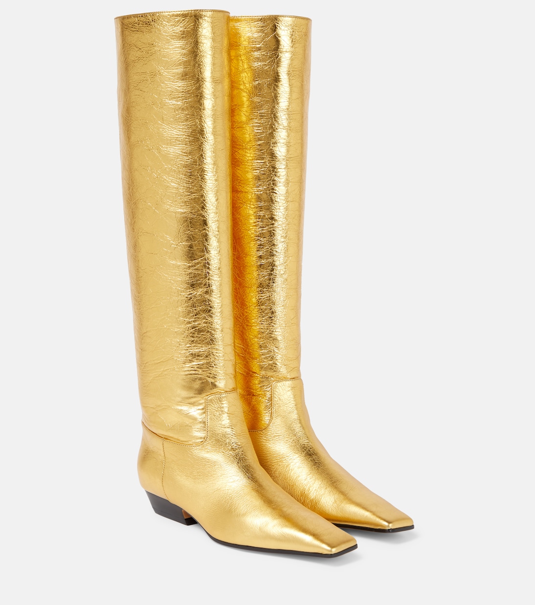Botas altas Marfa de piel metalizada | Khaite
