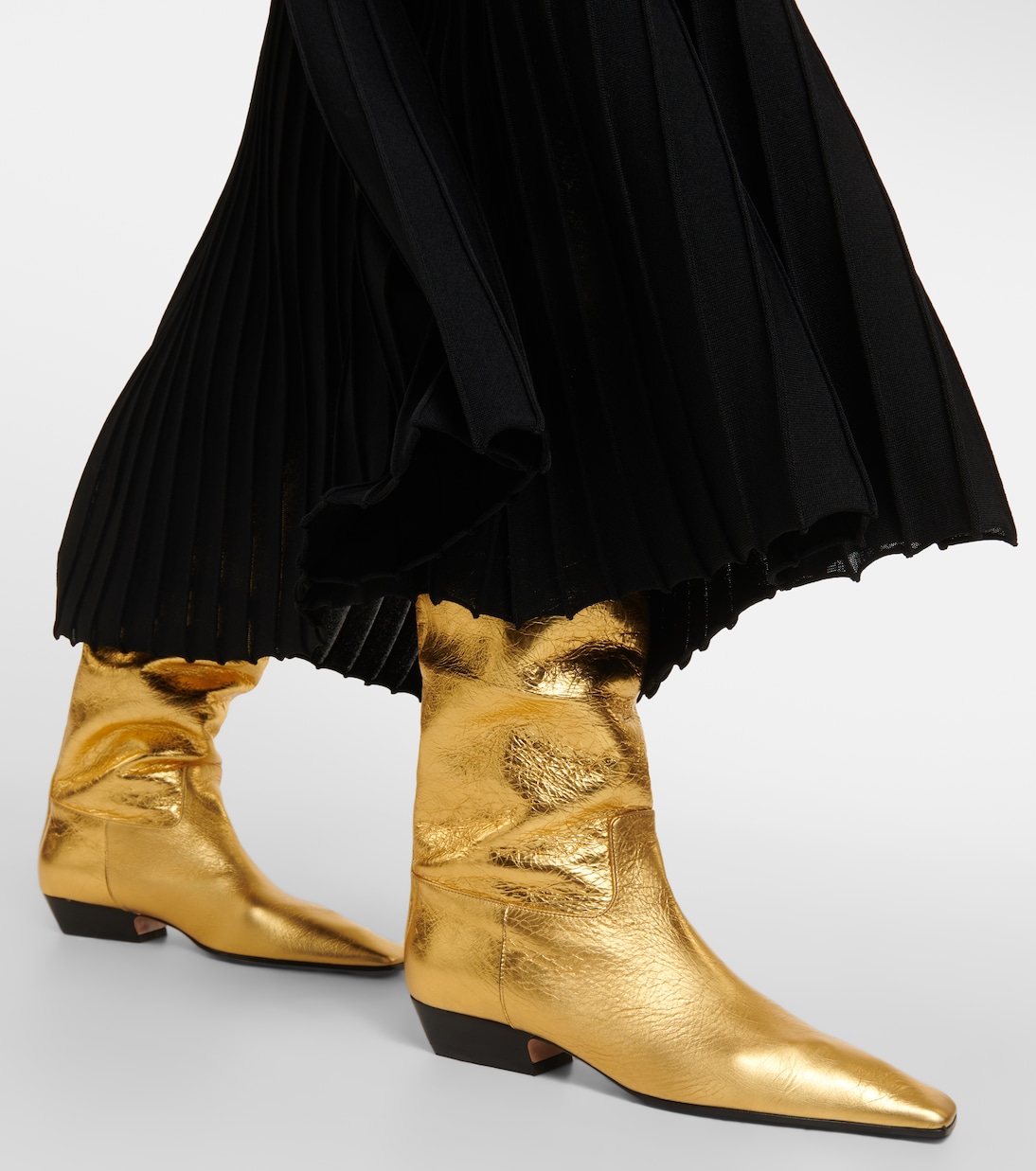 Botas altas Marfa de piel metalizada | Khaite