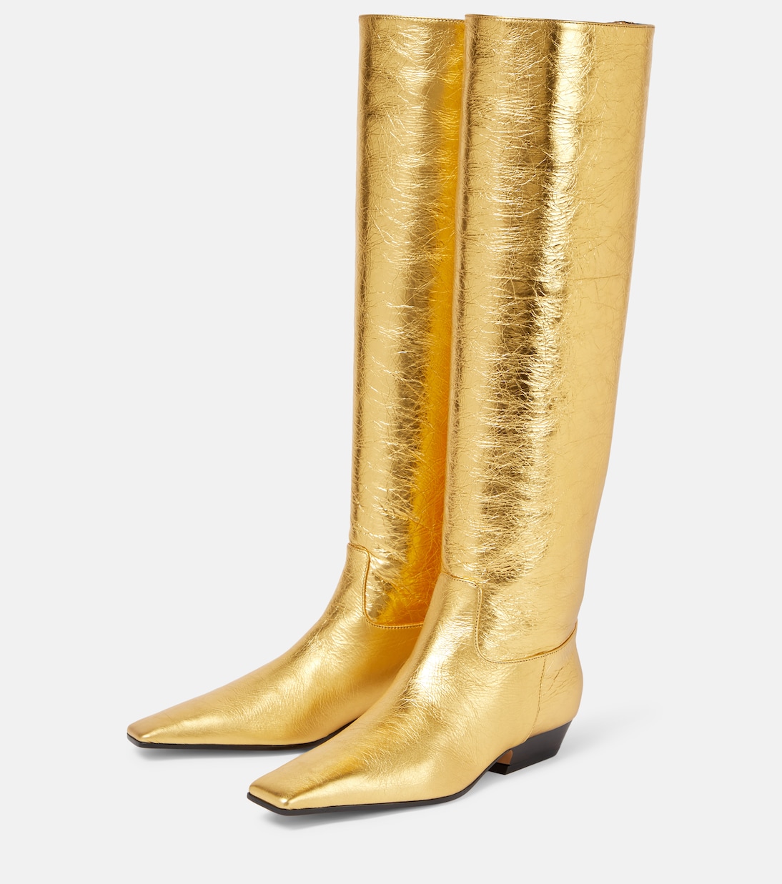 Botas altas Marfa de piel metalizada | Khaite