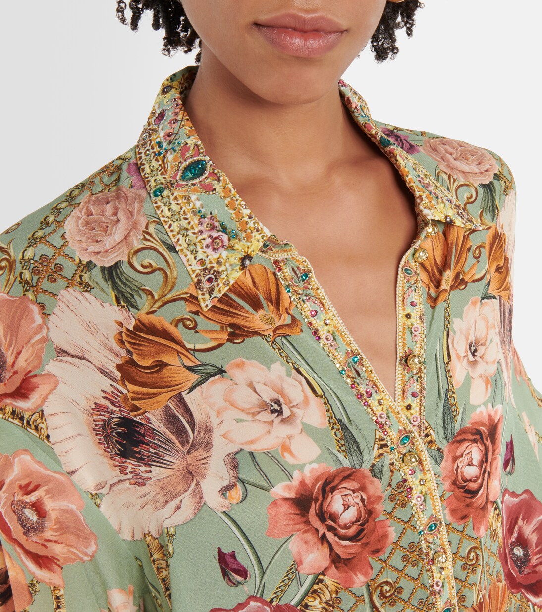 Robe en soie à fleurs | Camilla