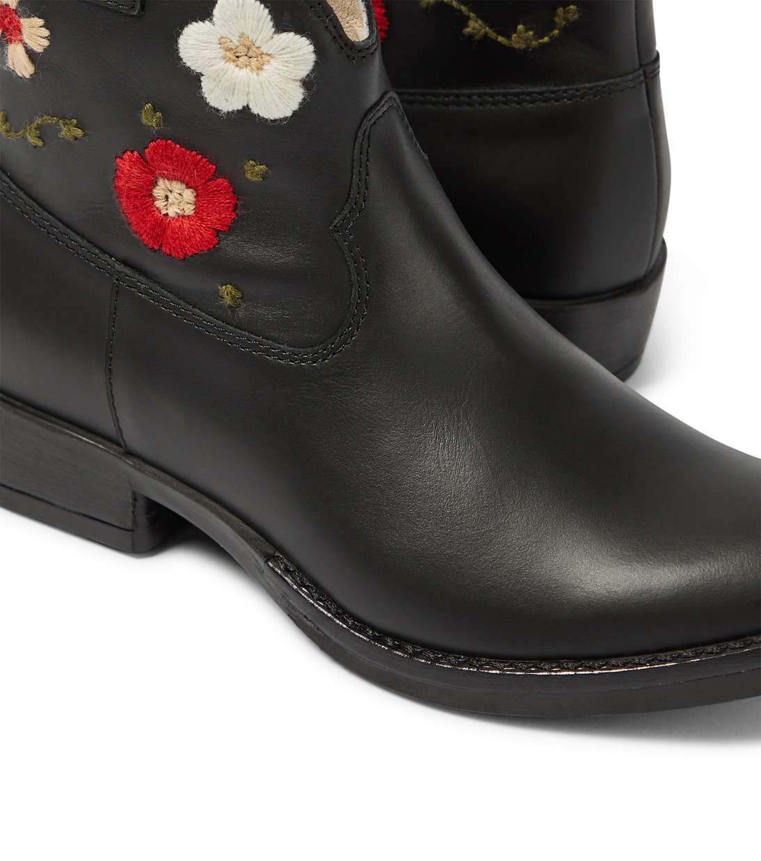 Bestickte Ankle Boots aus Leder | Il Gufo