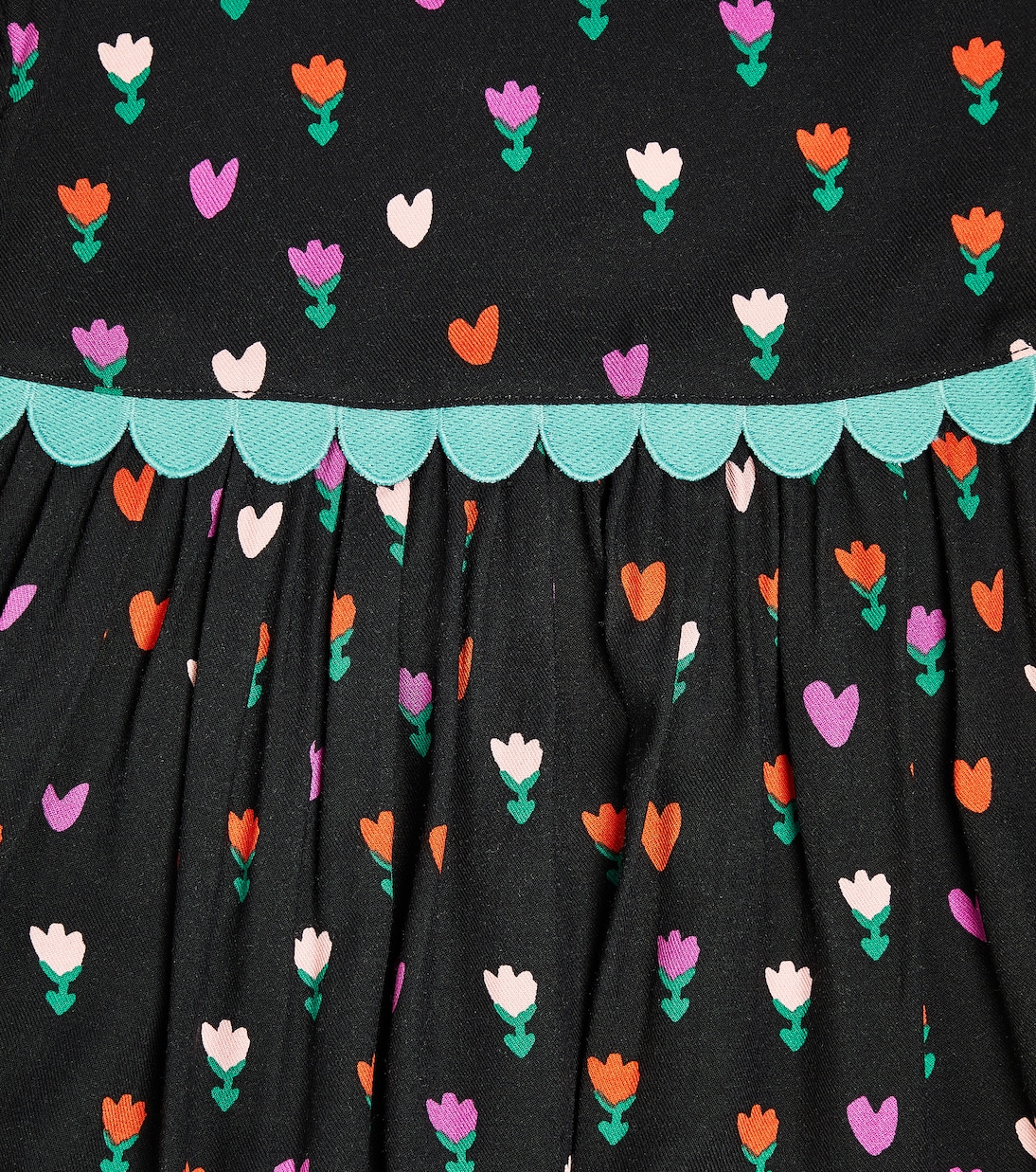 Abito con stampa e finiture smerlate | Stella McCartney Kids
