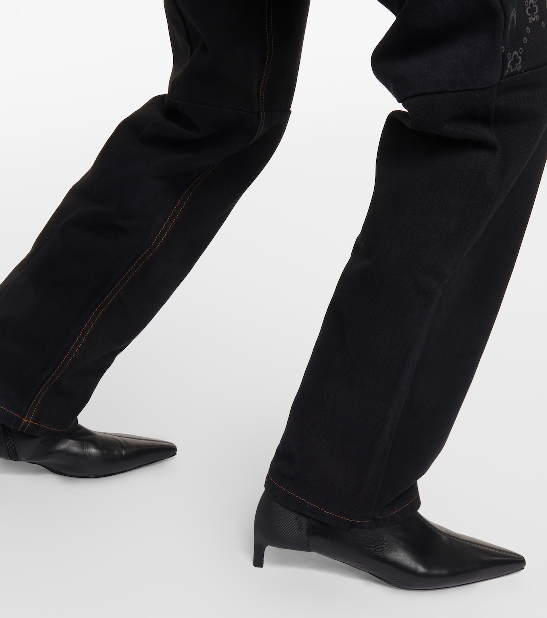 Jeans regular con stampa a vita alta | Marine Serre