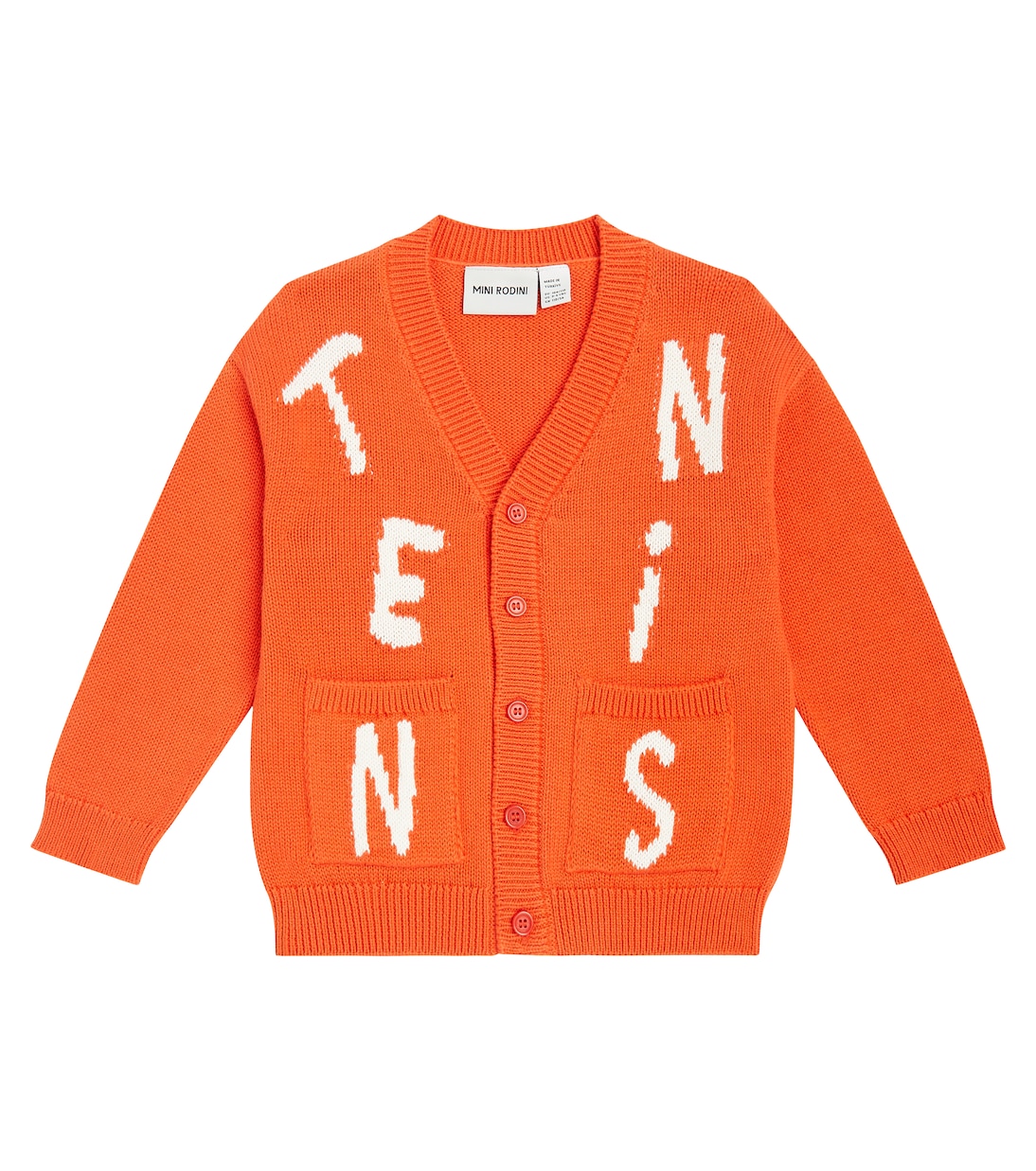Cárdigan Tennis de algodón en intarsia | Mini Rodini