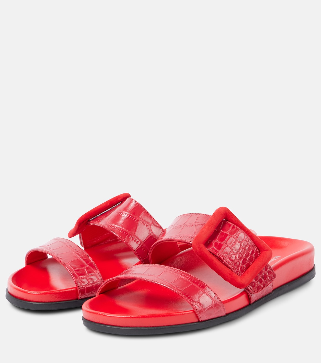 Mayfu croc-effect leather sandals | Manolo Blahnik